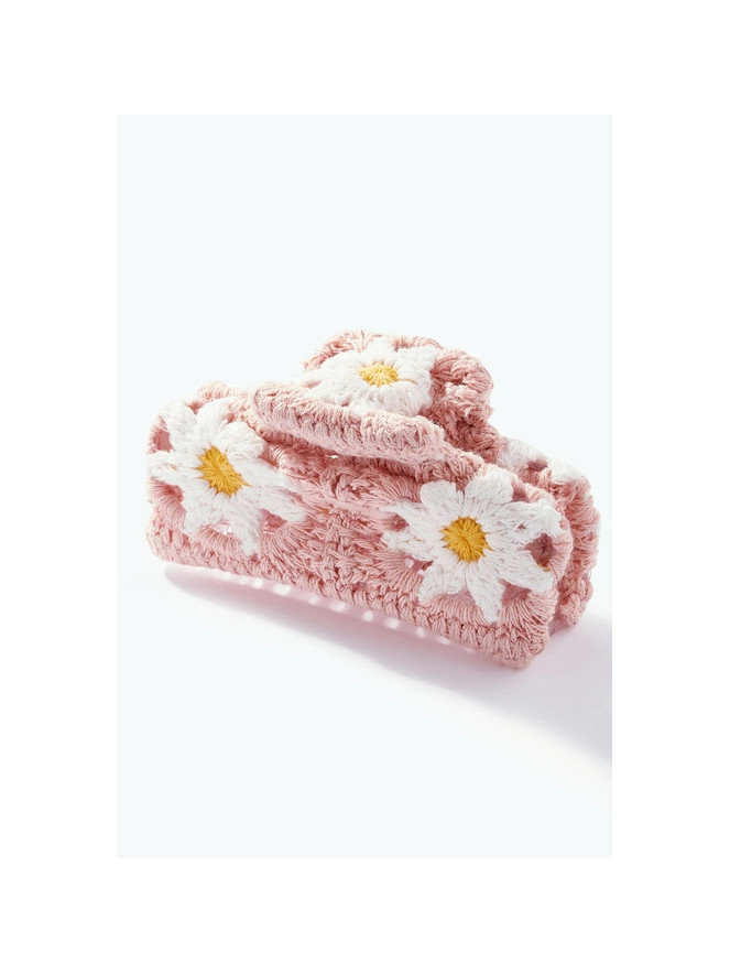 Pince au crochet FLOWER ROSE PASTEL
