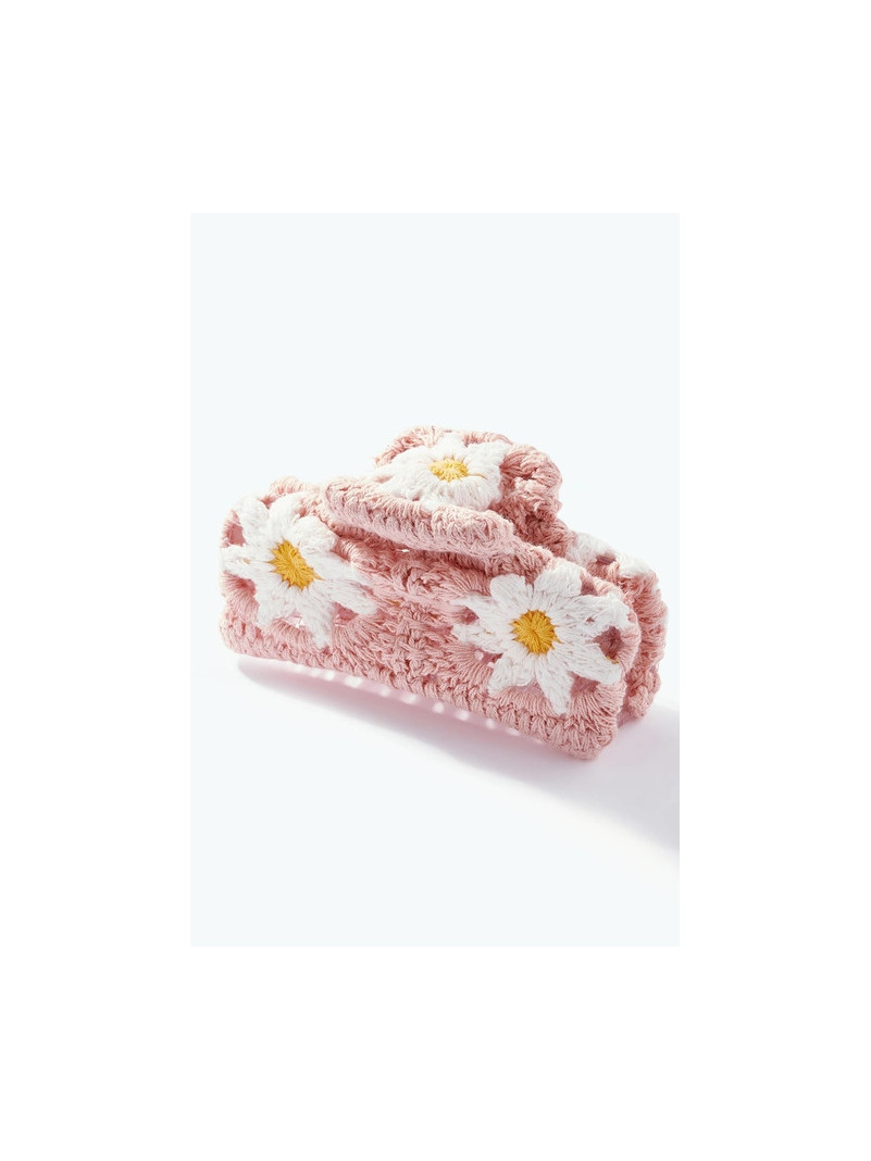 Pince au crochet FLOWER ROSE PASTEL