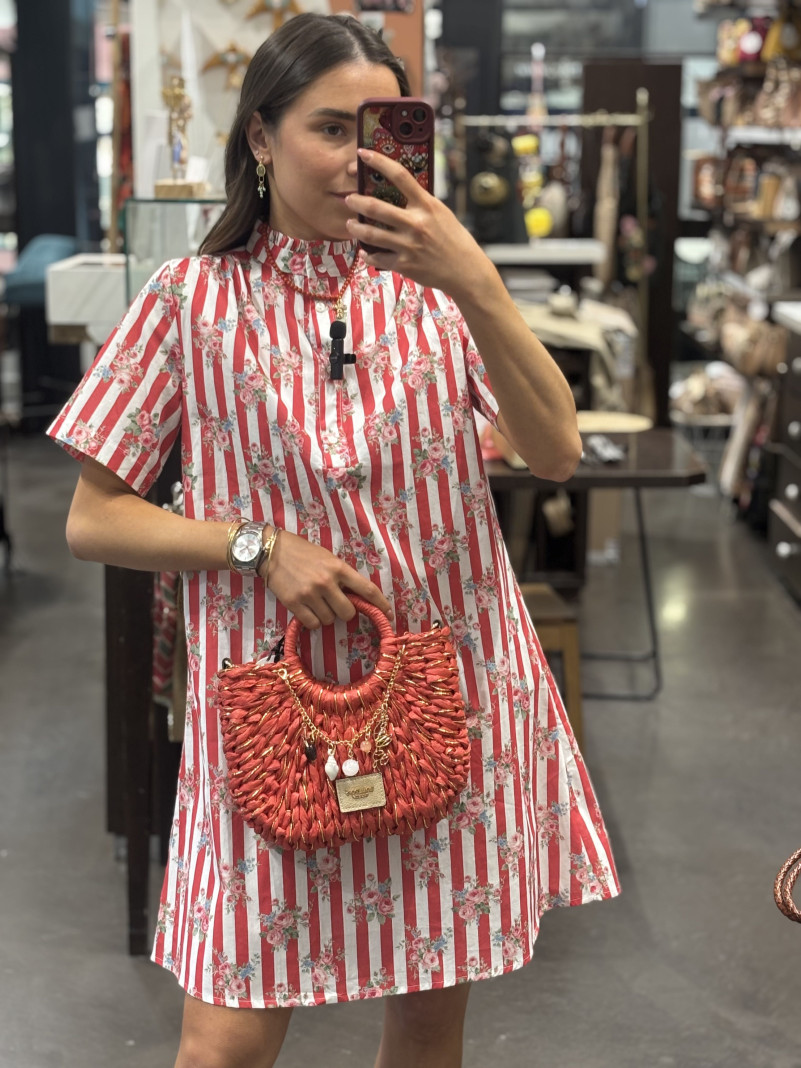 Robe courte POESIA rouge