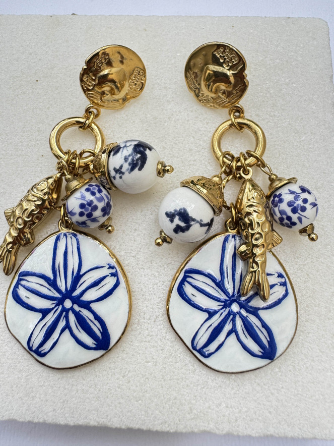 Boucles d'oreilles GRECE FLEUR
