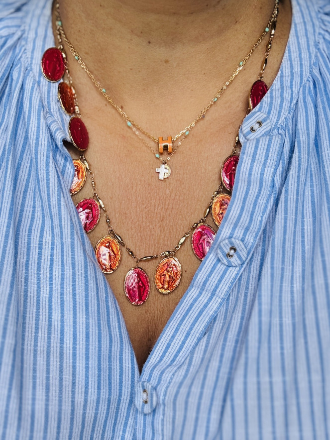 Collier VIERGE ROSE