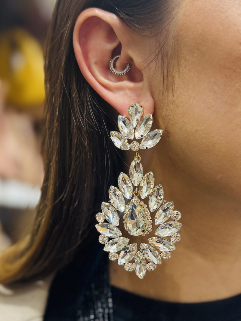 Boucles d'oreilles ELISABETH BIG CHAMPAGNE