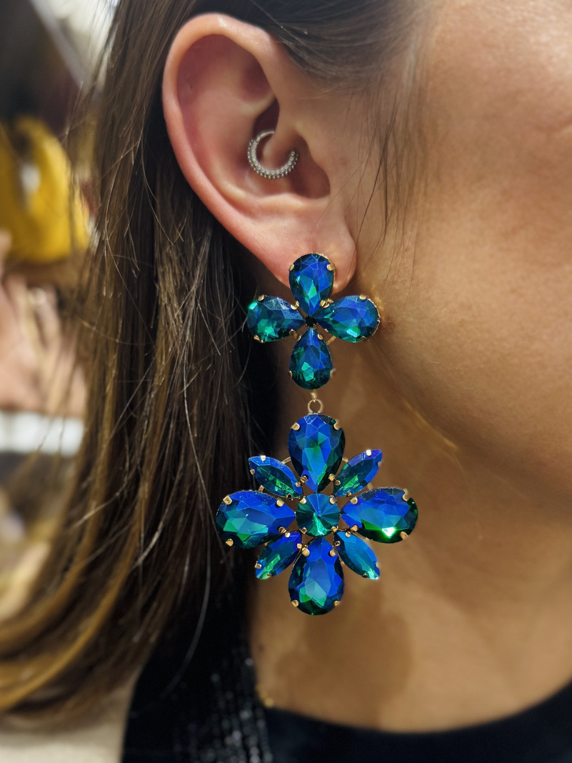 Boucles d'oreilles ELISABETH CYAN