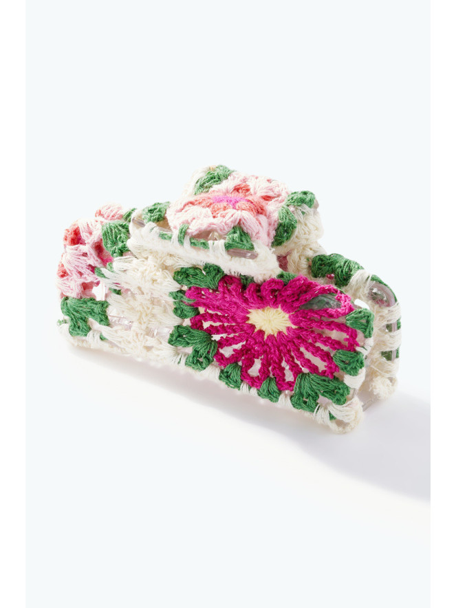 Pince au crochet FLOWER FUCHSIA