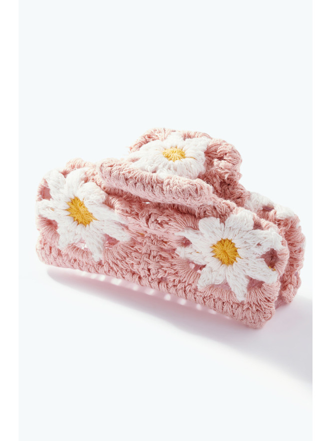Pince au crochet FLOWER ROSE PASTEL