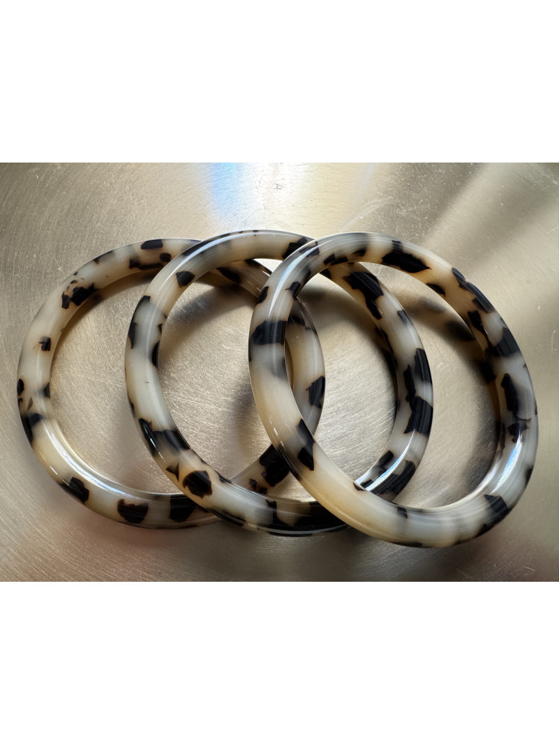 BRACELET JONC YSELINE MARRON lot de 2