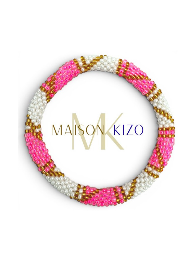 Bracelet NÉPALAIS ROSE R44