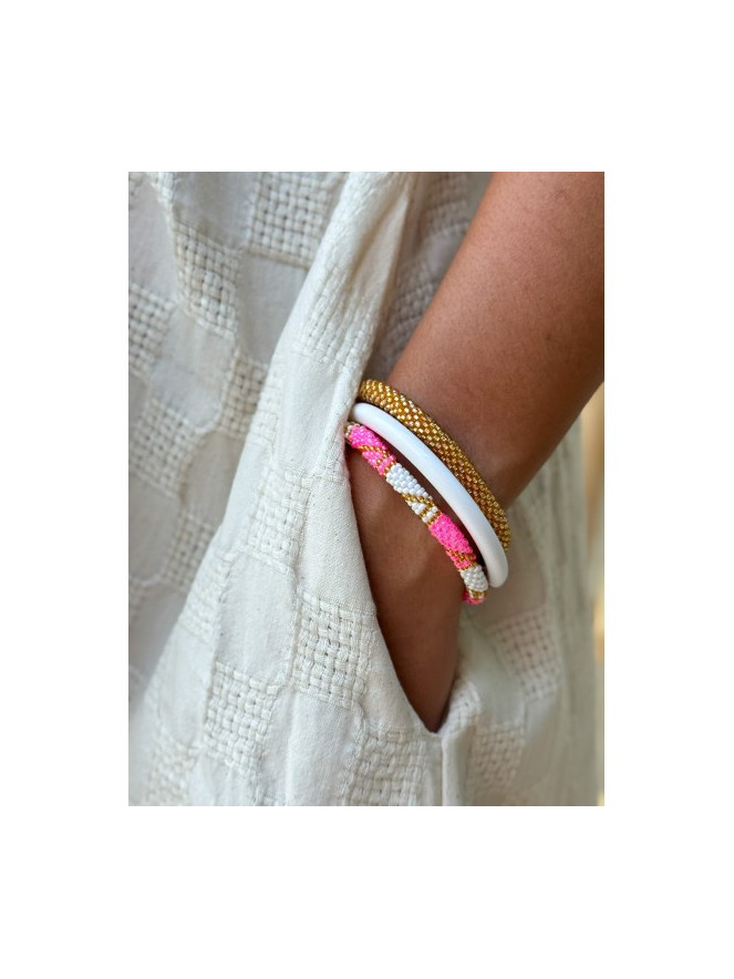 Bracelet NÉPALAIS ROSE R44