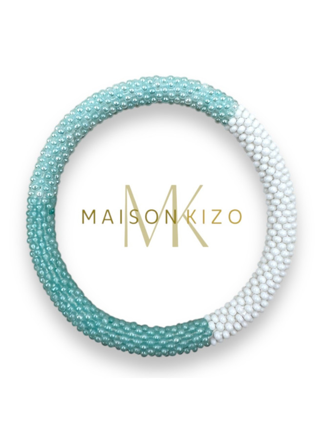 BRACELET NÉPALAIS CIEL BLANC E38
