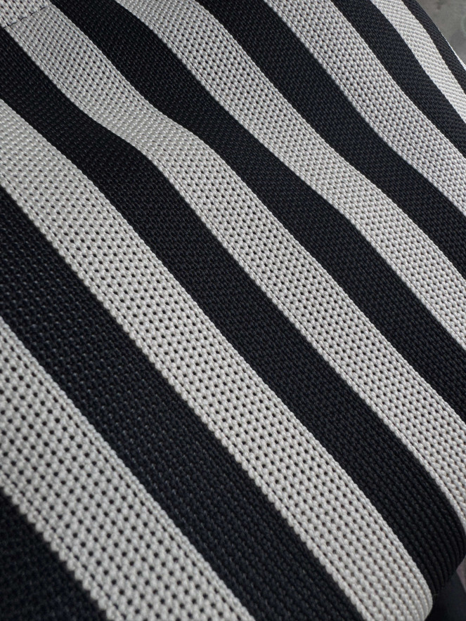 sac bourse POEME NOIR ÉCRU RAYÉ
