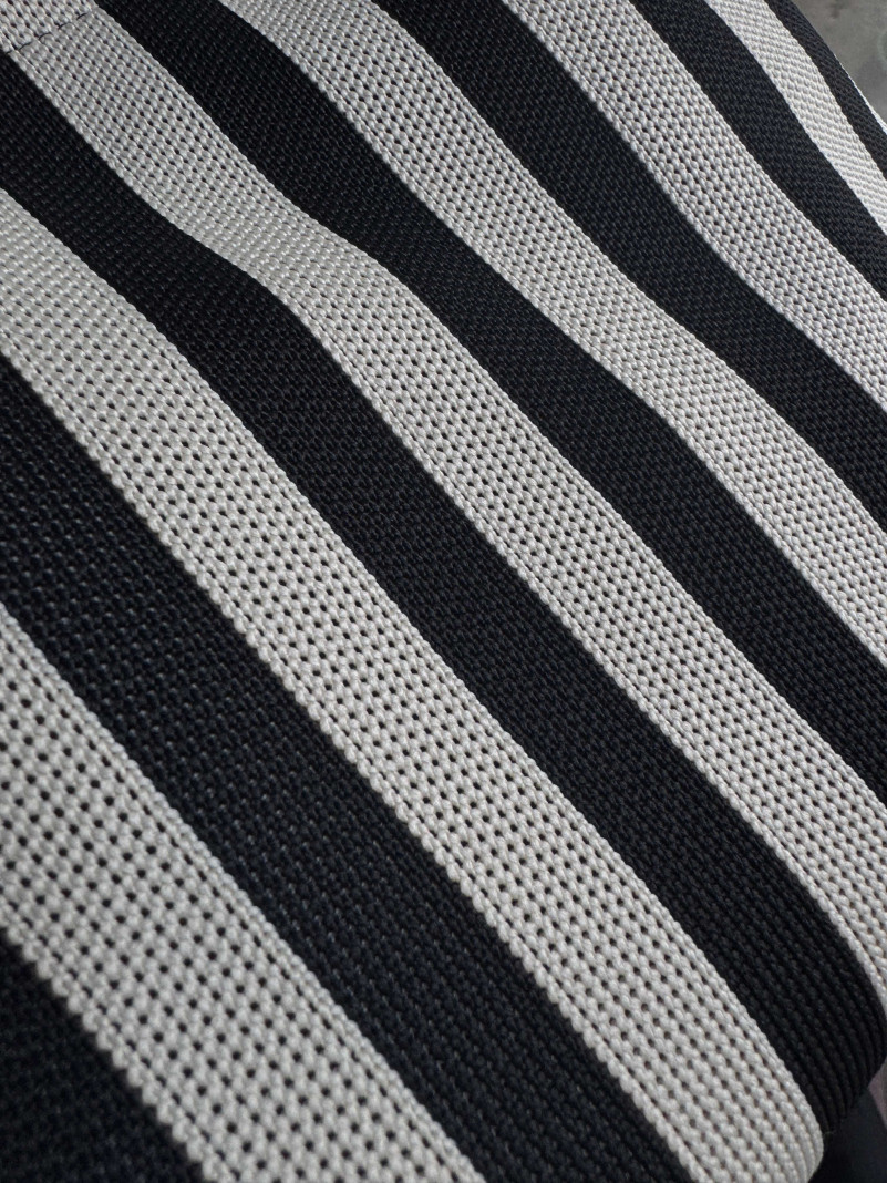 sac bourse POEME NOIR ÉCRU RAYÉ
