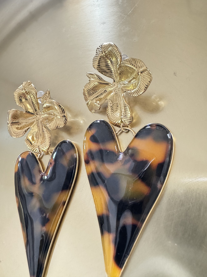 Boucles d'oreilles MY LOVE MARRON
