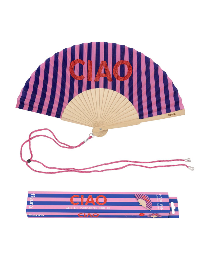 Éventail CIAO paillettes