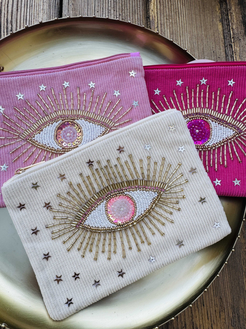 Pochette VELOURS EYES rose