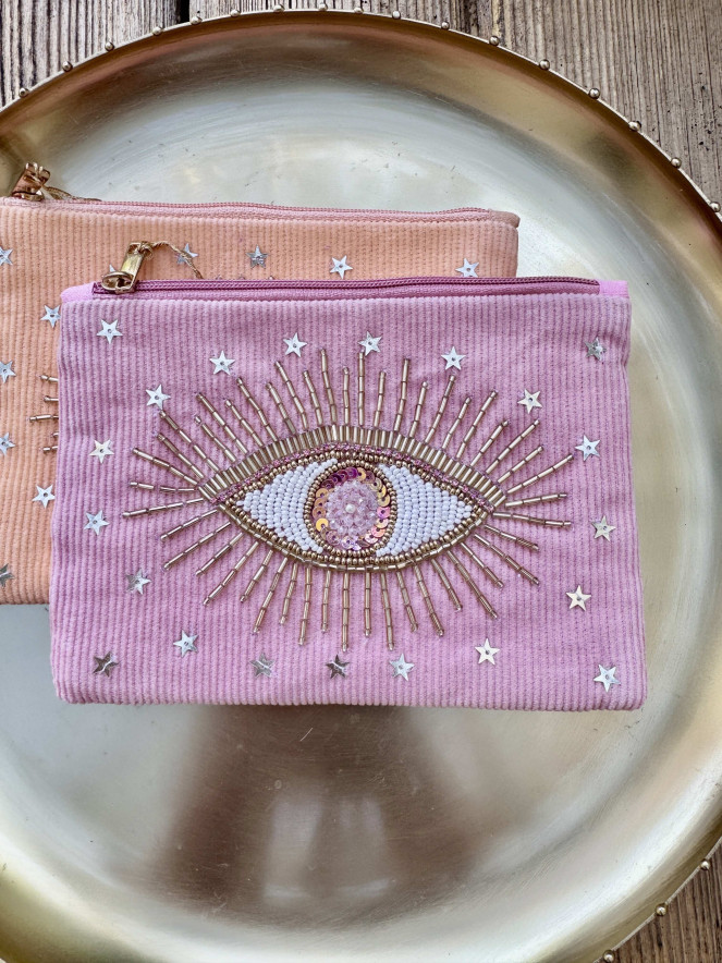 Pochette VELOURS EYES rose