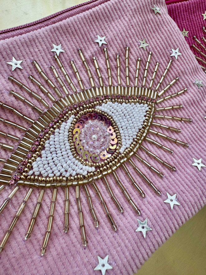 Pochette VELOURS EYES rose