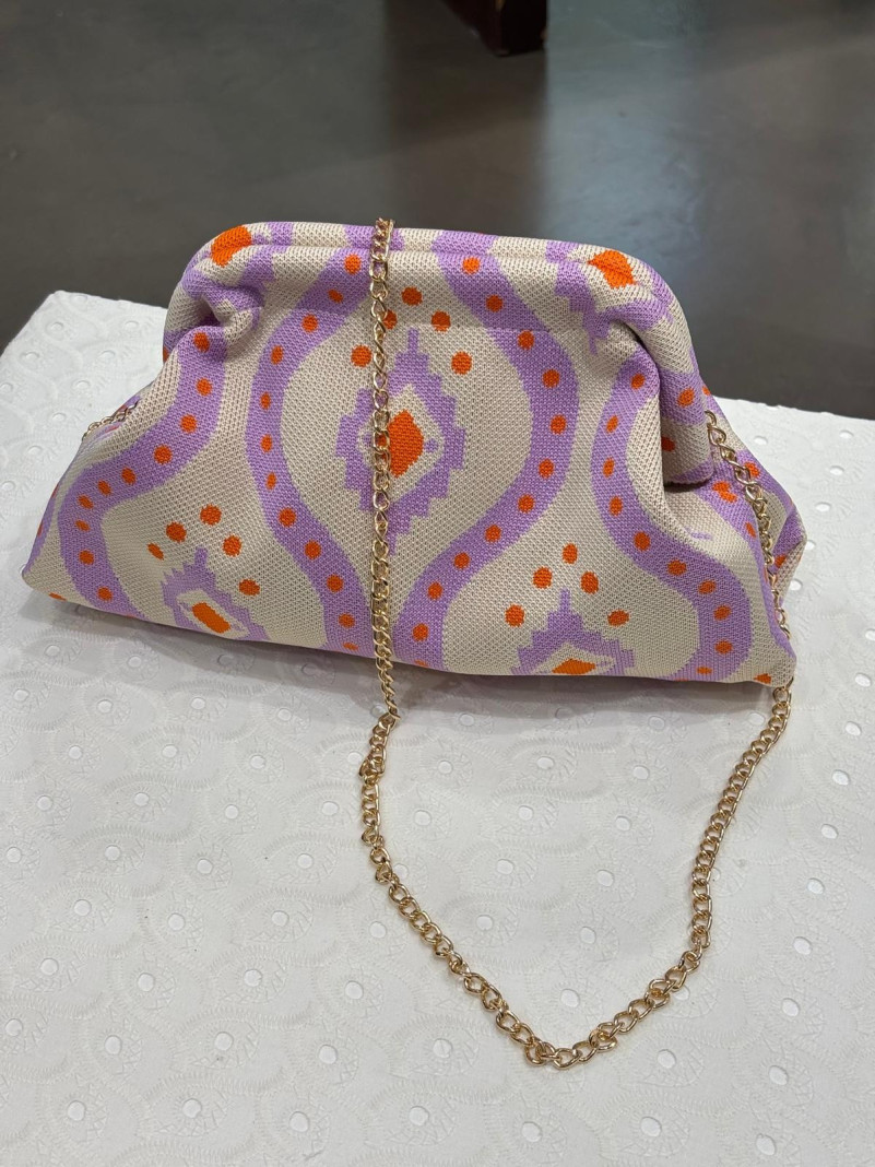 sac bourse POEME MULTI VIOLET ORANGE