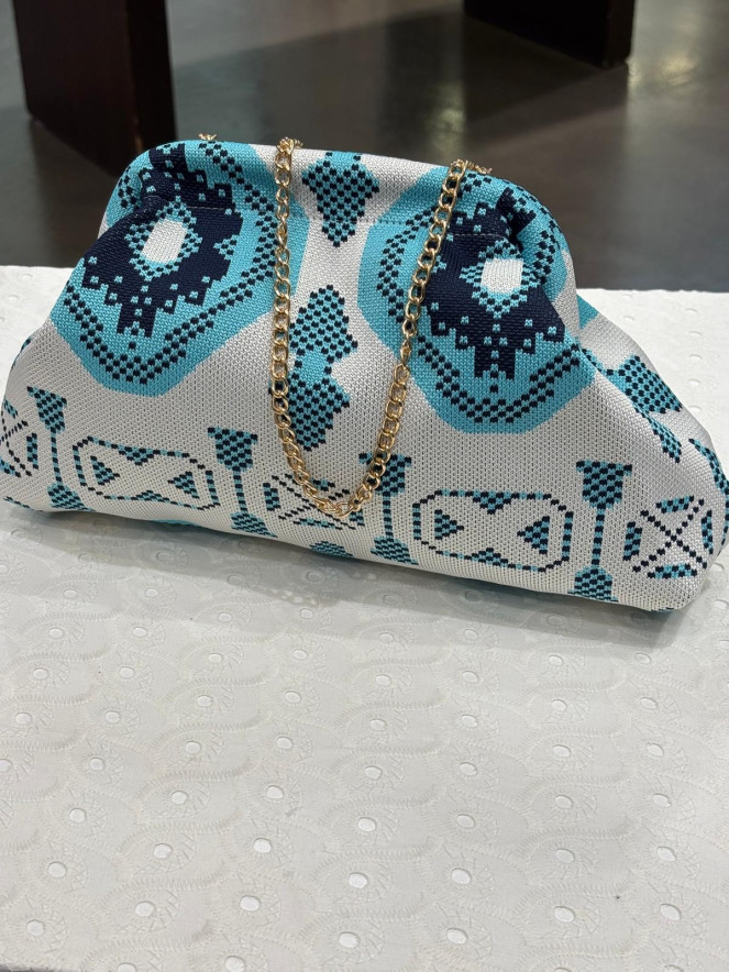 sac bourse POEME BLEU