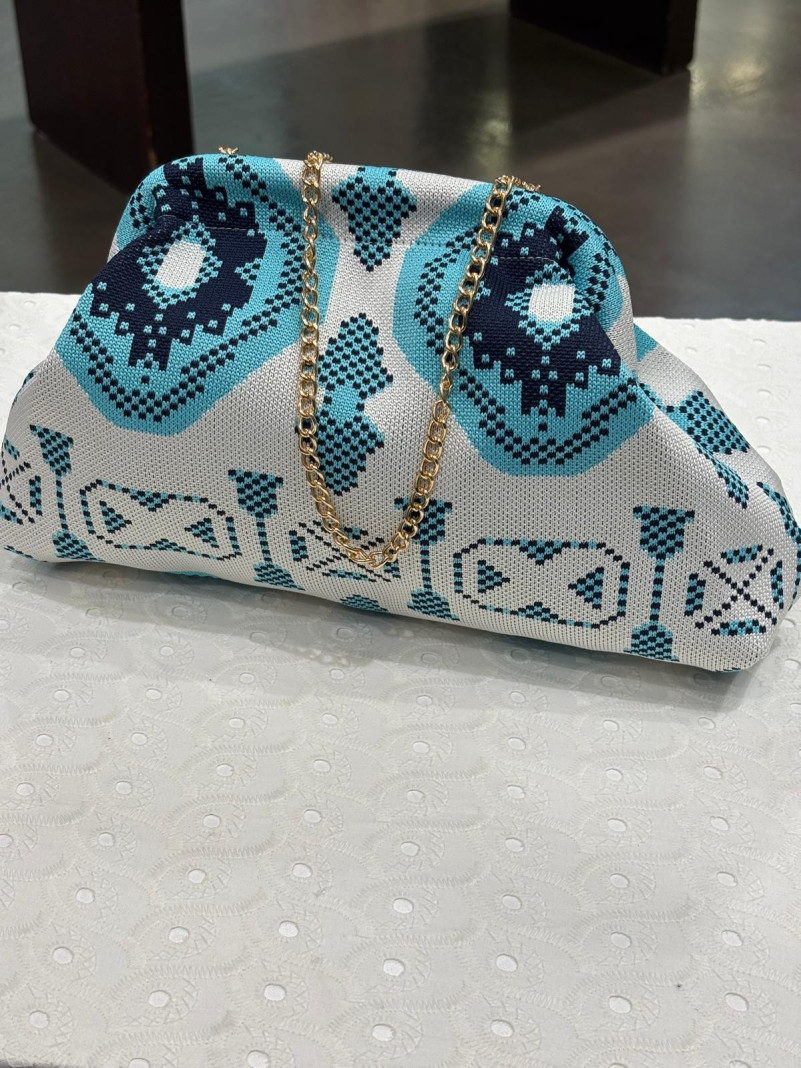 sac bourse POEME BLEU