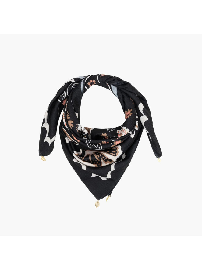 Foulard carré Lollipops TEODORA NOIR