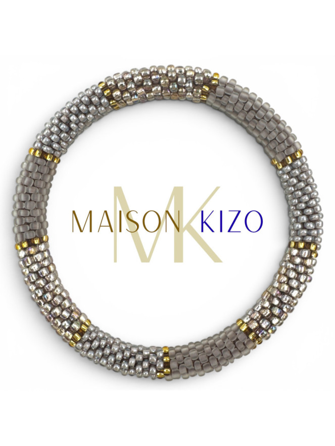 BRACELET NÉPALAIS GRIS G14