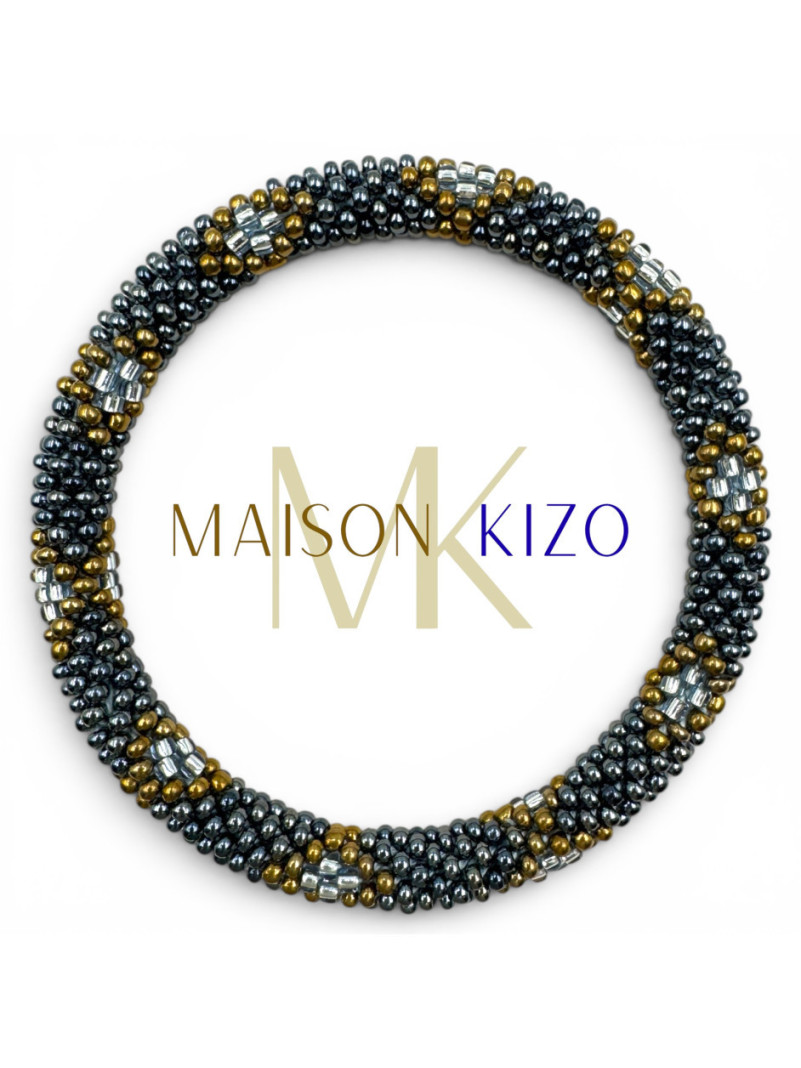 BRACELET NÉPALAIS GRIS MARRON G13