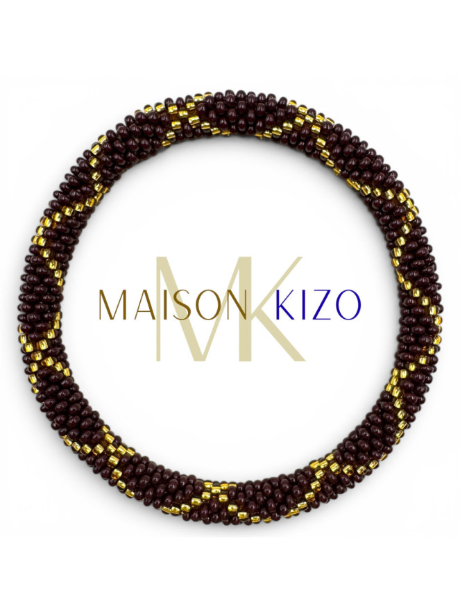 Bracelet NÉPALAIS MARRON DORÉ F21