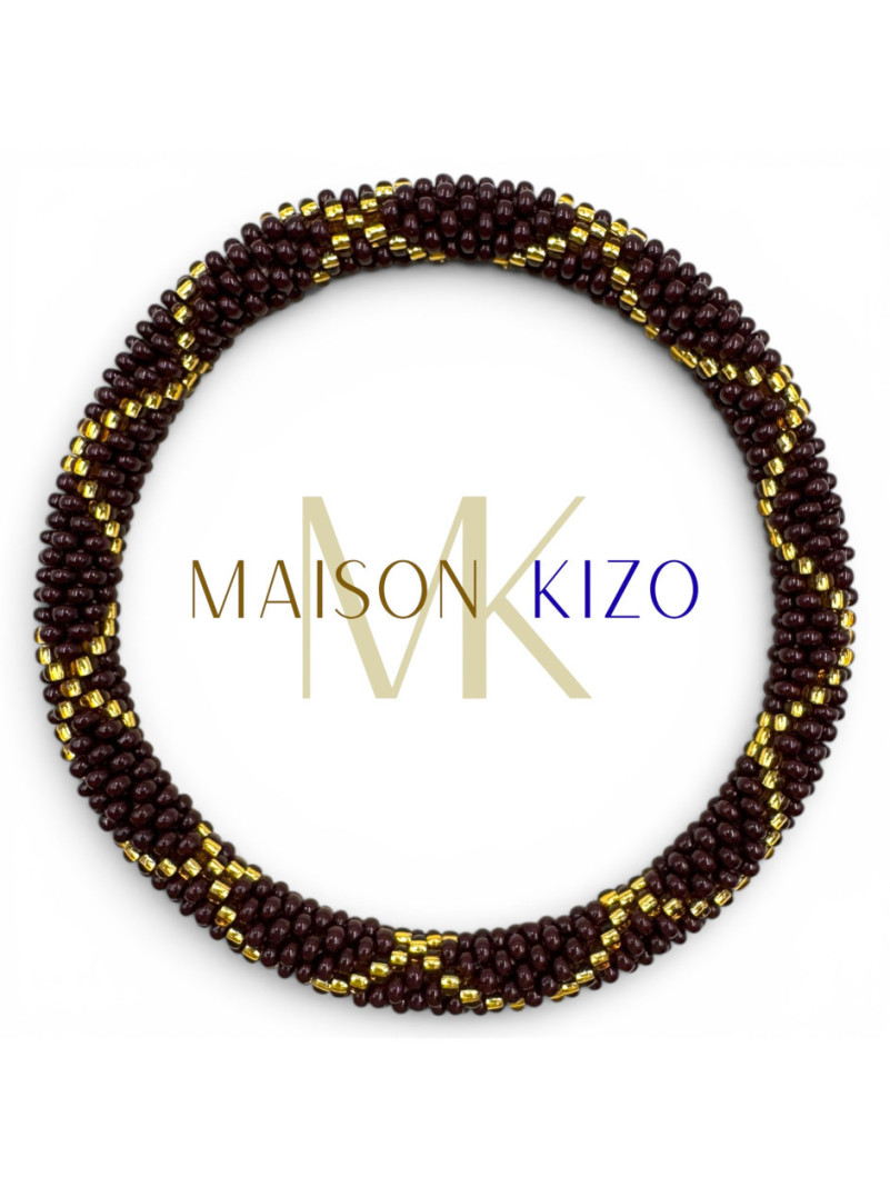 Bracelet NÉPALAIS MARRON DORÉ F21