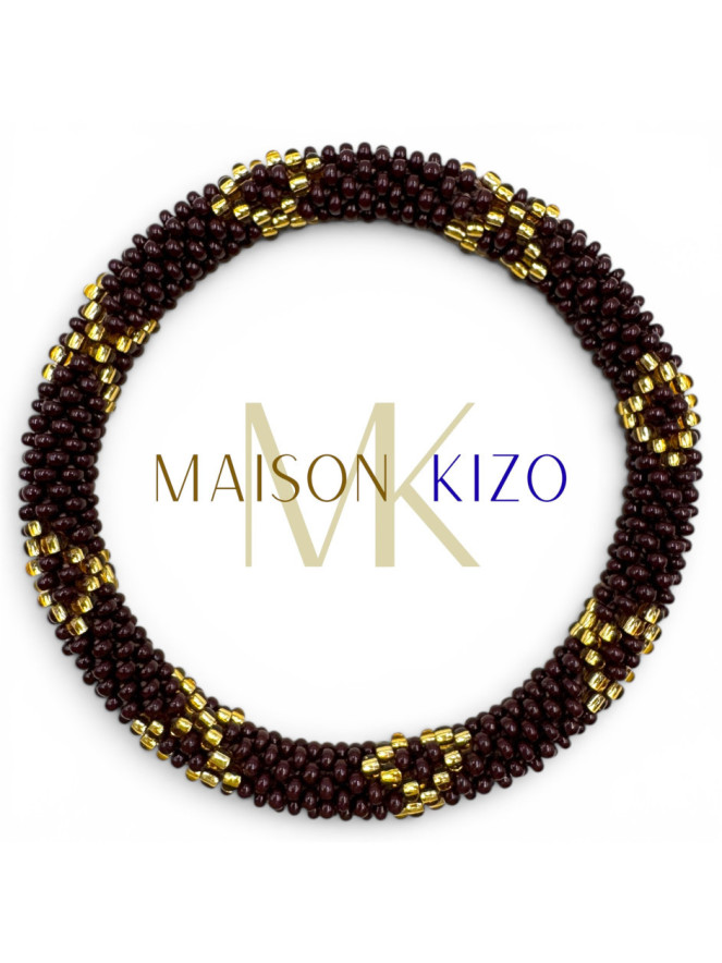 Bracelet NÉPALAIS MARRON DORÉ F22