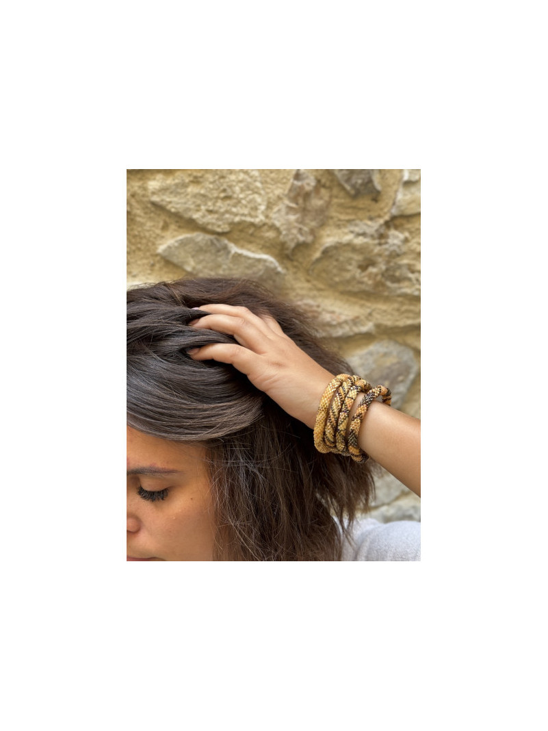 Bracelet NÉPALAIS CAMEL JAUNE F19