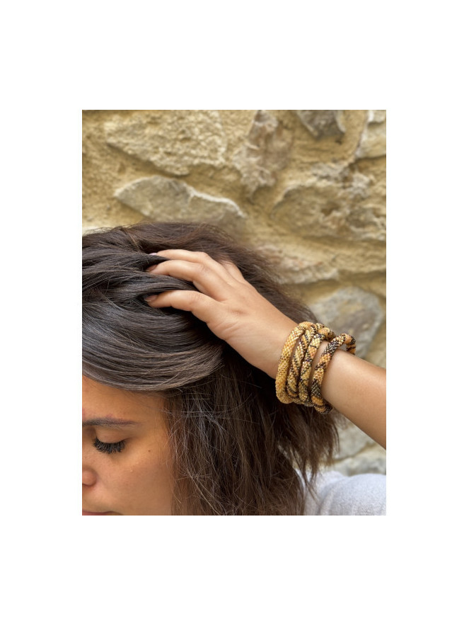 Bracelet NÉPALAIS CAMEL MARRON F17