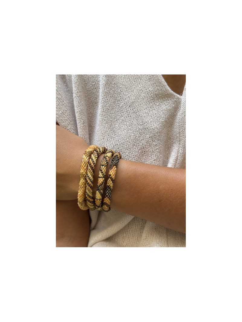 Bracelet NÉPALAIS CAMEL MARRON F17