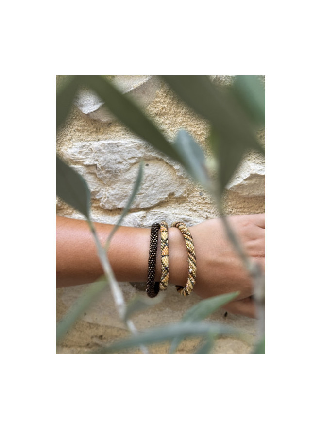 Bracelet NÉPALAIS CAMEL MARRON F17
