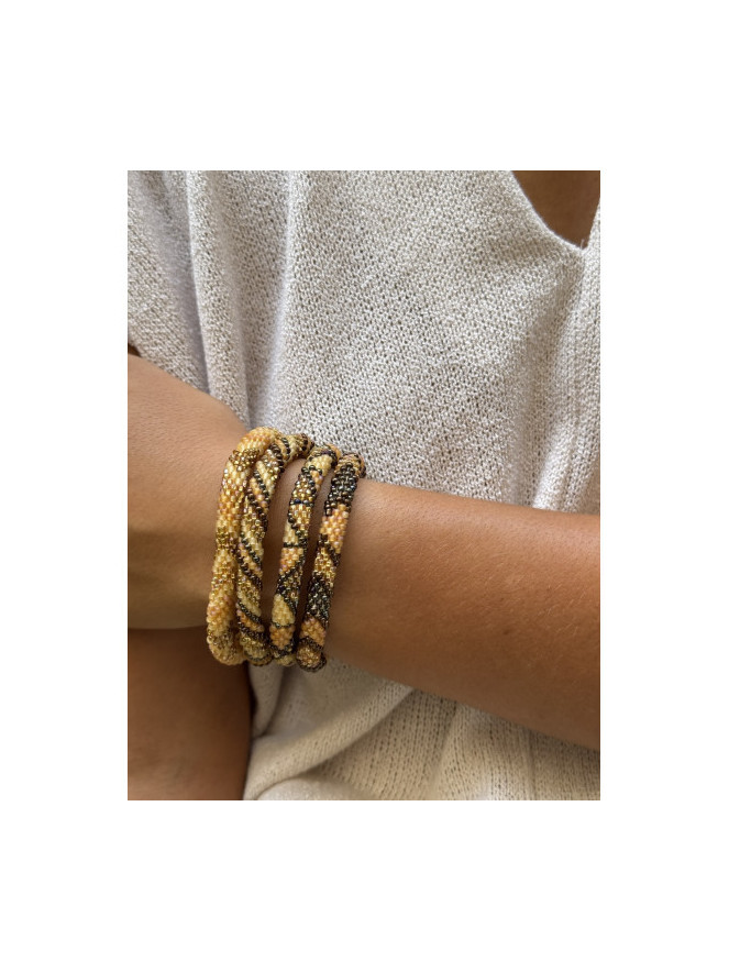 copie de Bracelet NÉPALAIS CAMEL MARRON F16