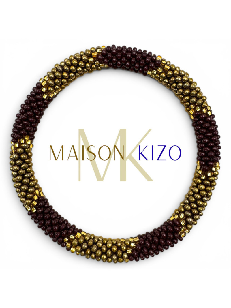 Bracelet NÉPALAIS MARRON DORÉ F20