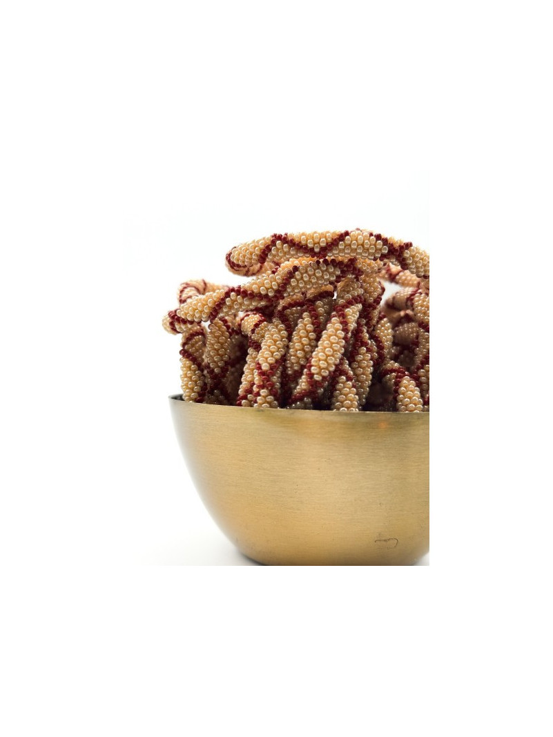 Bracelet NÉPALAIS BEIGE BORDEAUX B54
