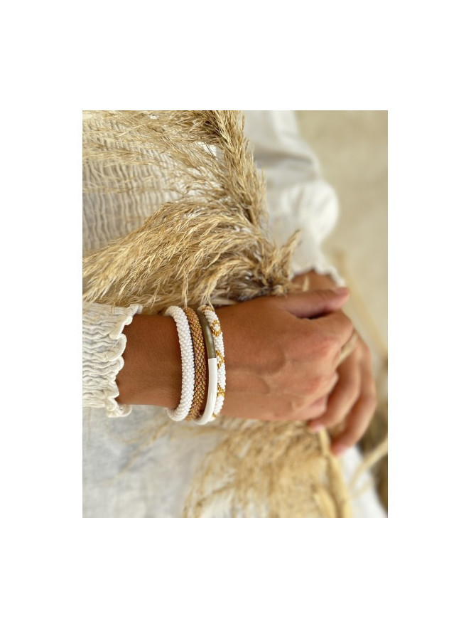 BRACELET NÉPALAIS BLANC A95