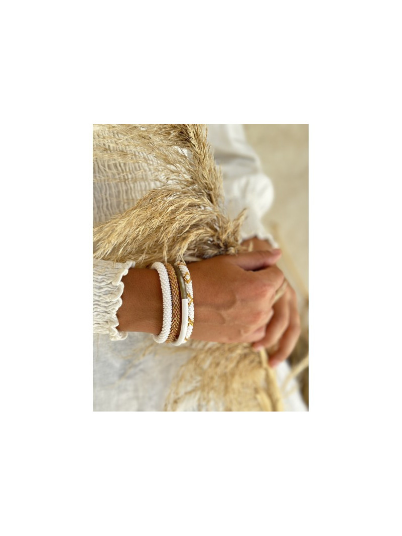 BRACELET NÉPALAIS BLANC A95