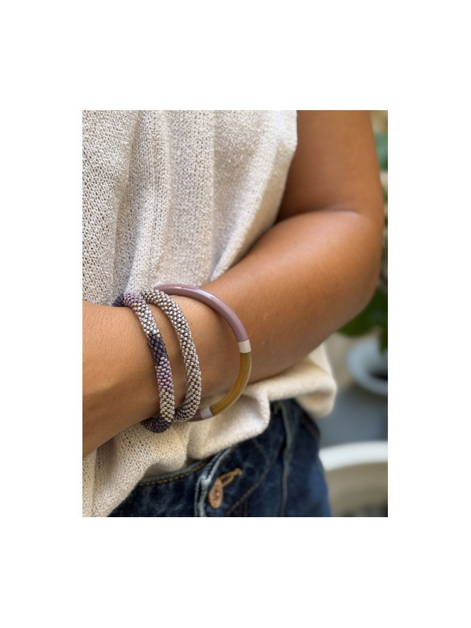 BRACELET NÉPALAIS GRIS F10