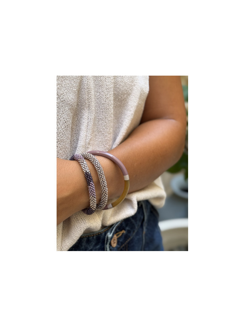 BRACELET NÉPALAIS GRIS F10