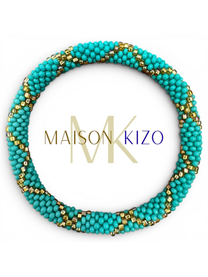 Bracelet NEPALAIS TURQUOISE doré E39