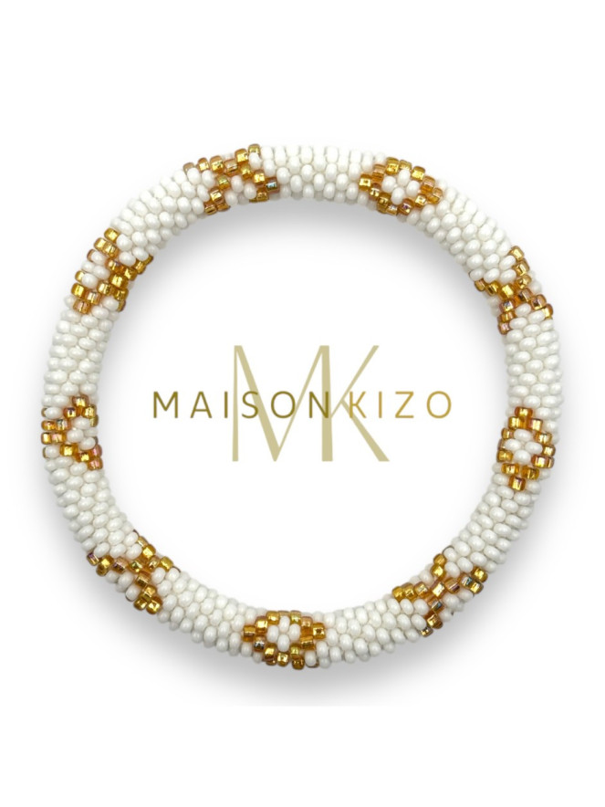 Bracelet NEPALAIS DORÉ BLANC A05