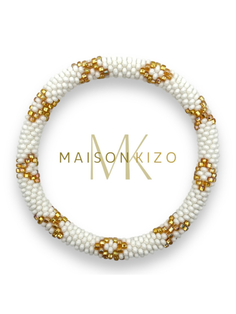 Bracelet NEPALAIS DORÉ BLANC A05
