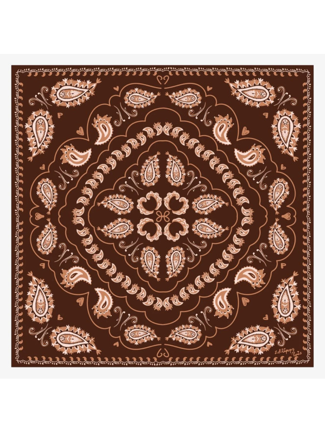 Foulard carré Lollipops TRICIA BORDEAUX