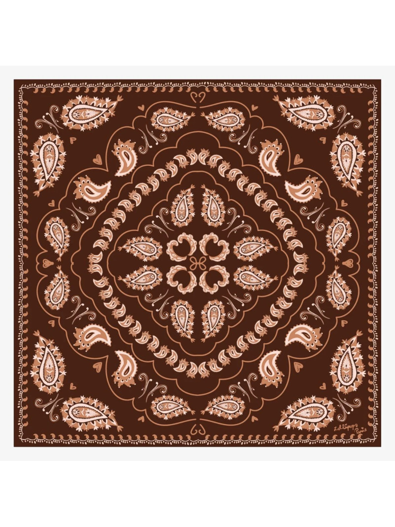 Foulard carré Lollipops TRICIA BORDEAUX