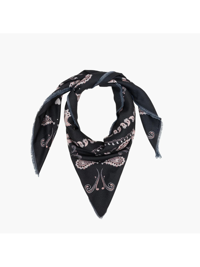 Foulard carré Lollipops TRICIA NOIR