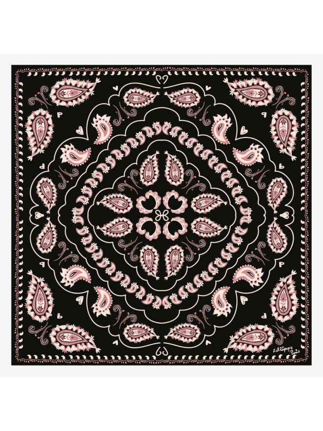 Foulard carré Lollipops TRICIA NOIR