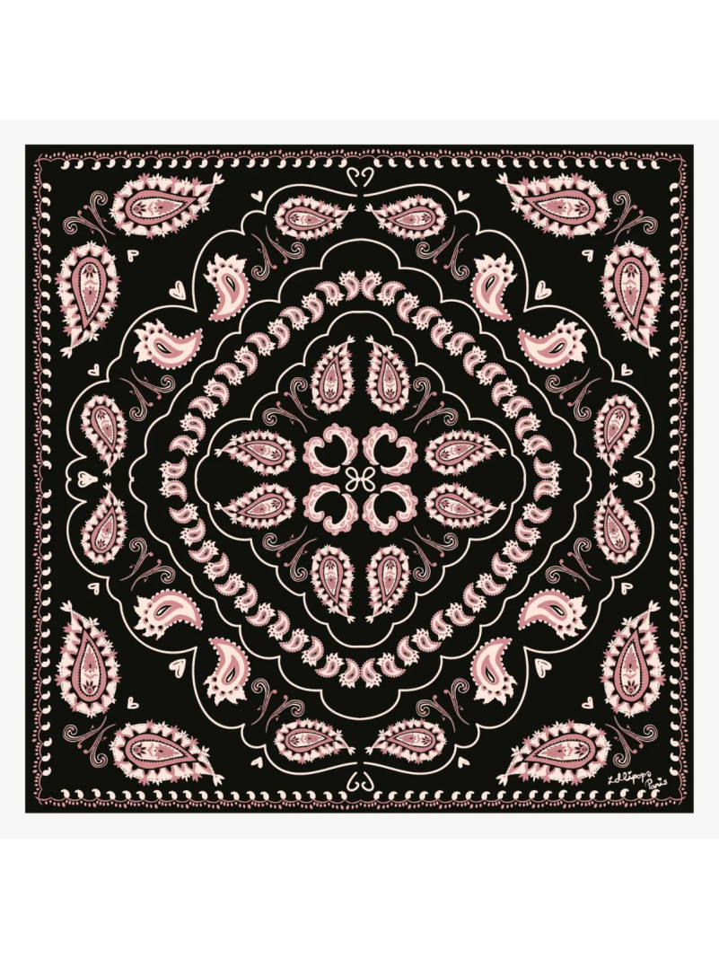 Foulard carré Lollipops TRICIA NOIR
