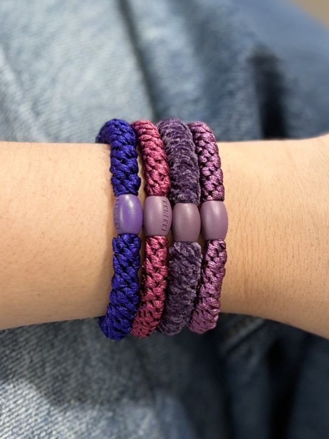 Bracelet Chouchou KKNEKKI lot de 4 couleurs VIOLINE BORDEAUX