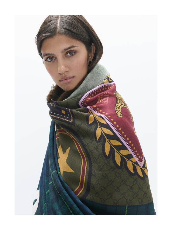 Foulard Lola Casademunt Carreaux et Patchs 100x200cm